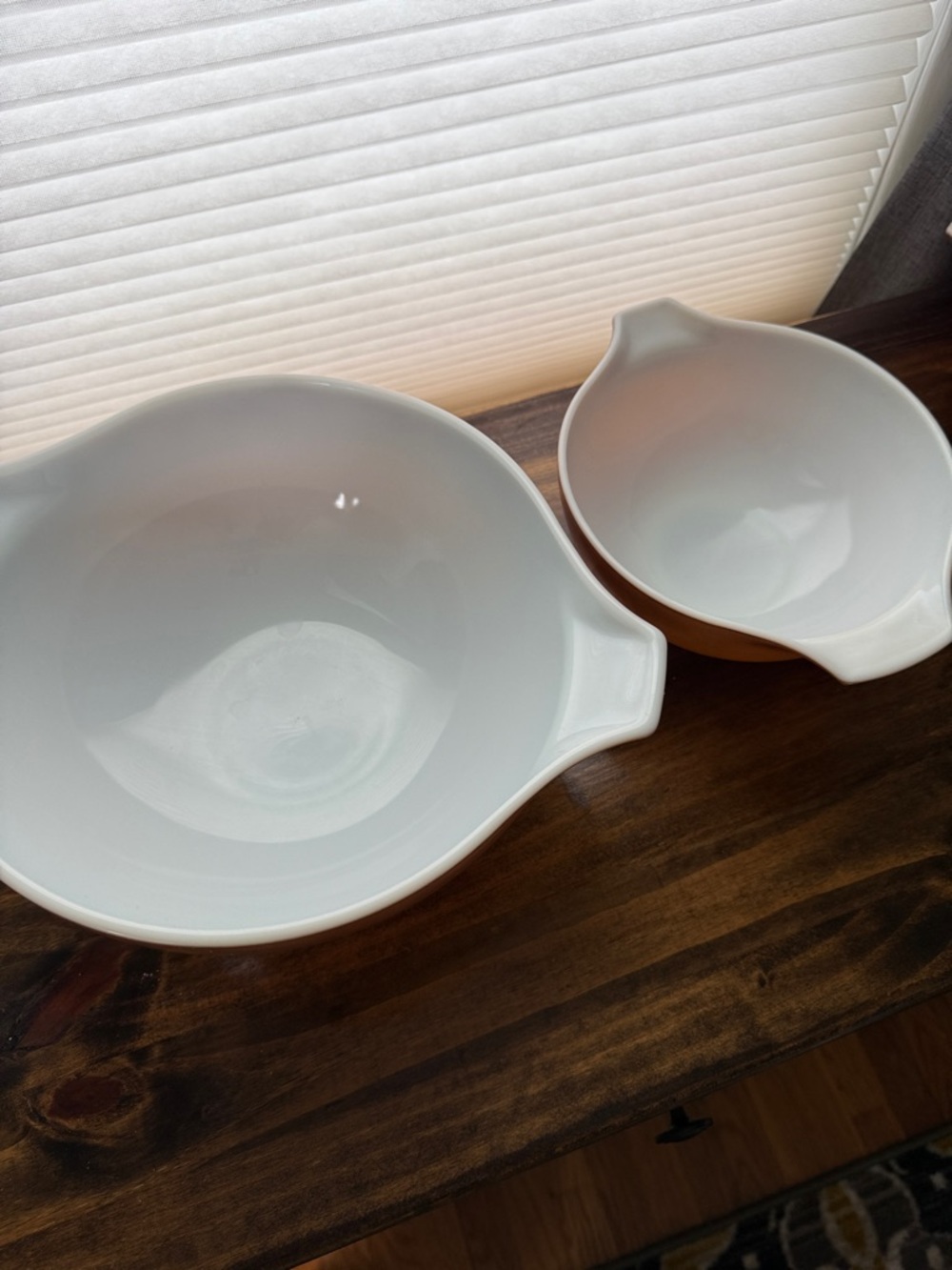 vintage Pyrex nesting bowls in the "Old Orchard" pattern, Cinderella-style - Picture 8 of 10